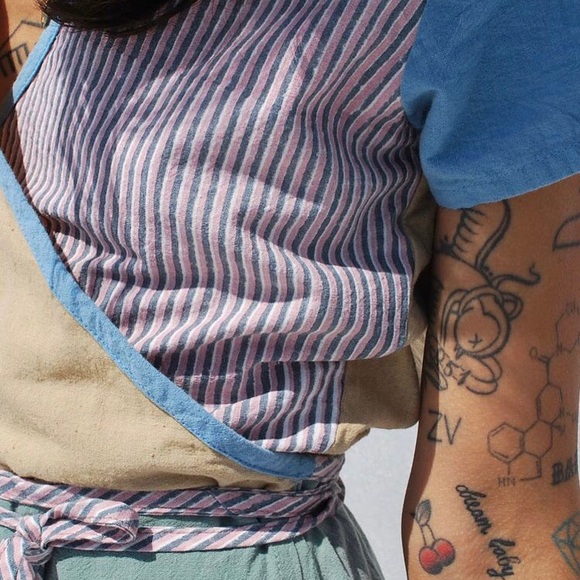 NWOT PO-EM Wrap-style Ode Dress in Mar - Picture 2 of 8